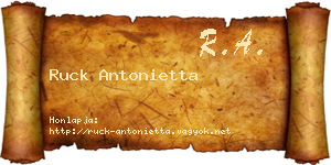 Ruck Antonietta névjegykártya
