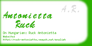 antonietta ruck business card